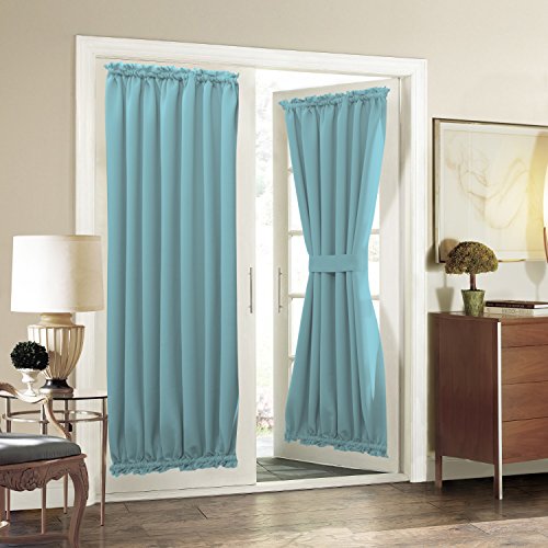 Aquazolax Sliding Glass Door Curtain Panels - Premium Thermal Insulated Solid Blackout Curtains