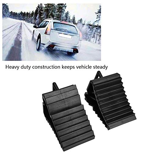 Image of Wheel Chocks for Cars, 2pcs Car Anti slip Block Tyre Slip Stopper Wheel Block Tire Wheel Alignment Block Tire Support Pad Car Wheel Stoppers wheel chocks wheel chocks