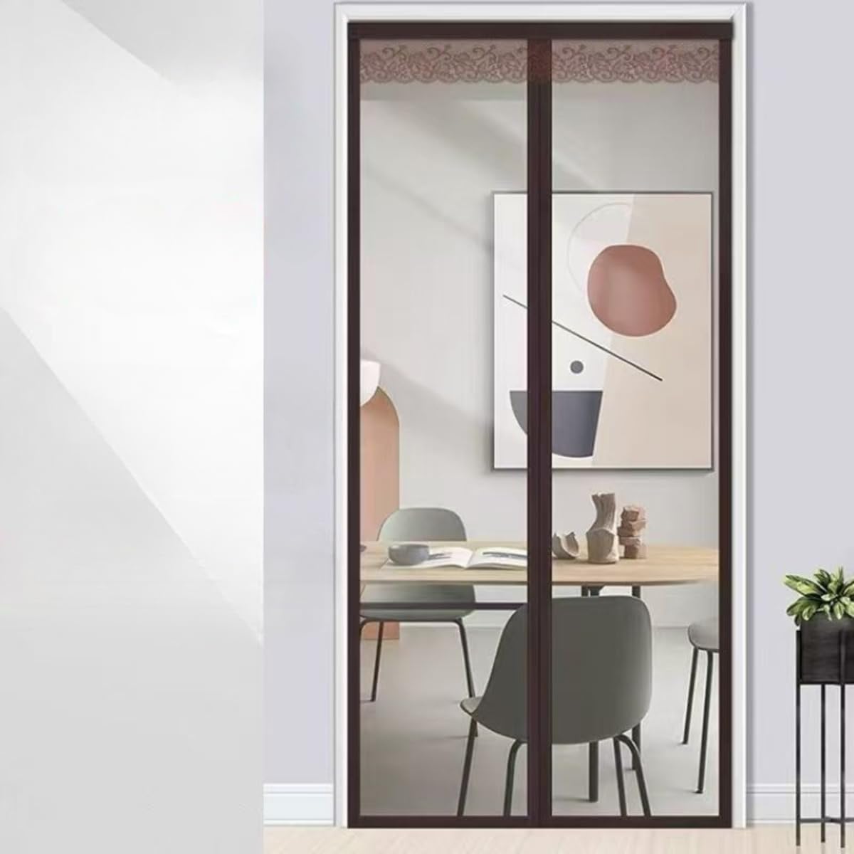 Rideau de porte en PVC transparent à isolation thermique climatisation maison 80x210