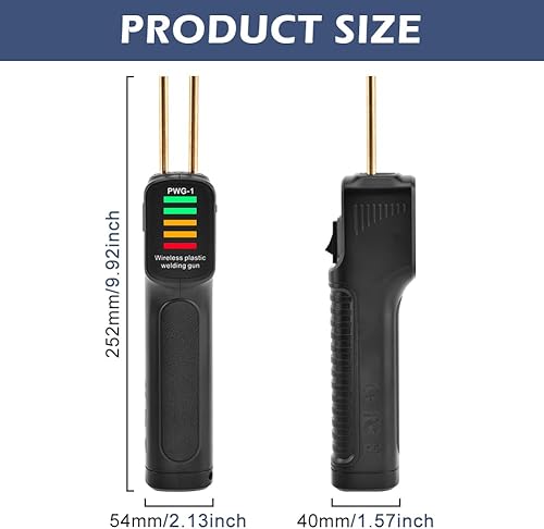 Miniatura 2 de Herramienta de soldadura de plástico inalámbrica de 300 W, kit de soldadura de plástico portátil, grapadora caliente con luz LED, pistola de