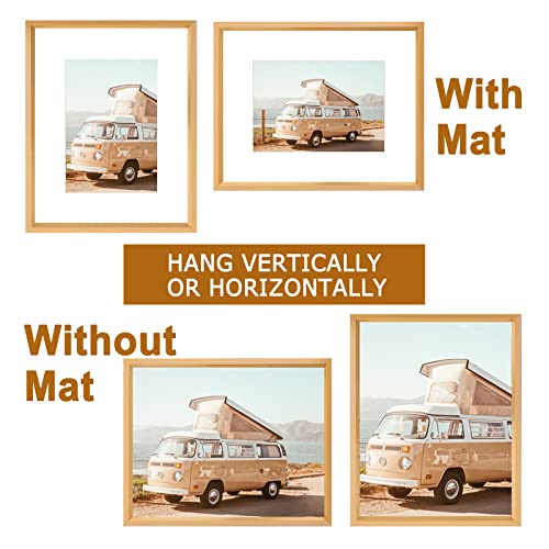 Ktkde 8X10 Aluminum Metal Picture Frames Collection 4 Pcs, 5X7 With Mat Or 8X10 Without Covered By Plexiglass, For Table Top Display And Wall Mounting, Photo Frame (Gold) #TOP1