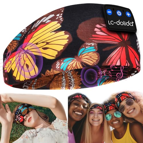 LC-dolida Casque de Sommeil Bluetooth 5.4 - Bandeau de Sommeil - Masque de Sommeil - Casque de Sport - Bandeau pour Le Sport, l'entraînement, Le Jogging, Le...