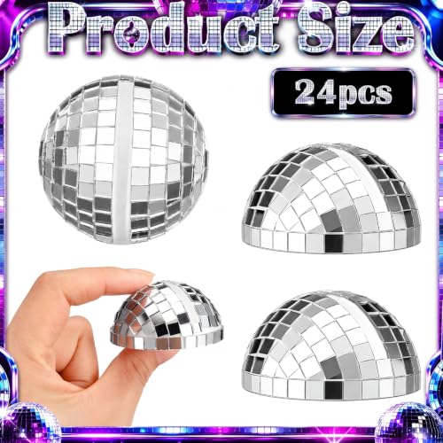 Image of Leinuosen 24 Pcs Disco Ball Place Card Holders Photo Stand