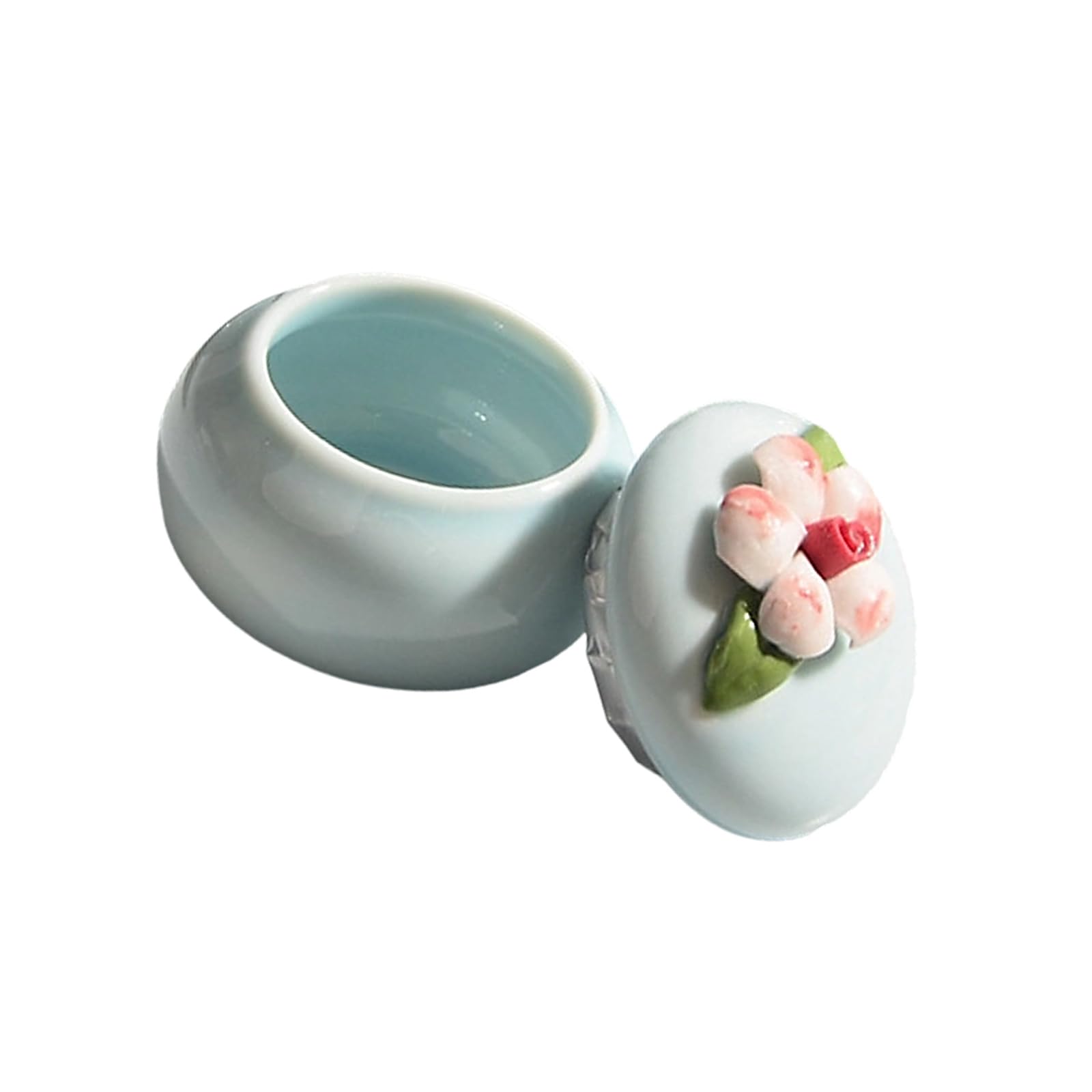 Whoasyst Miniature 35ml Handcrafted Floral Tea Jar Wedding Candy Box Storage Container Home Decoration Tight Tea Canister