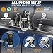 KANIS Professional Dog Washing Station - 304 Stainless Steel Pet Wash Sink & Grooming Bath Tub for Home with Ramp, Shower, Floor Grate, Storage Shelf, Faucet, Drain Kit for Large, Medium & Small Pets