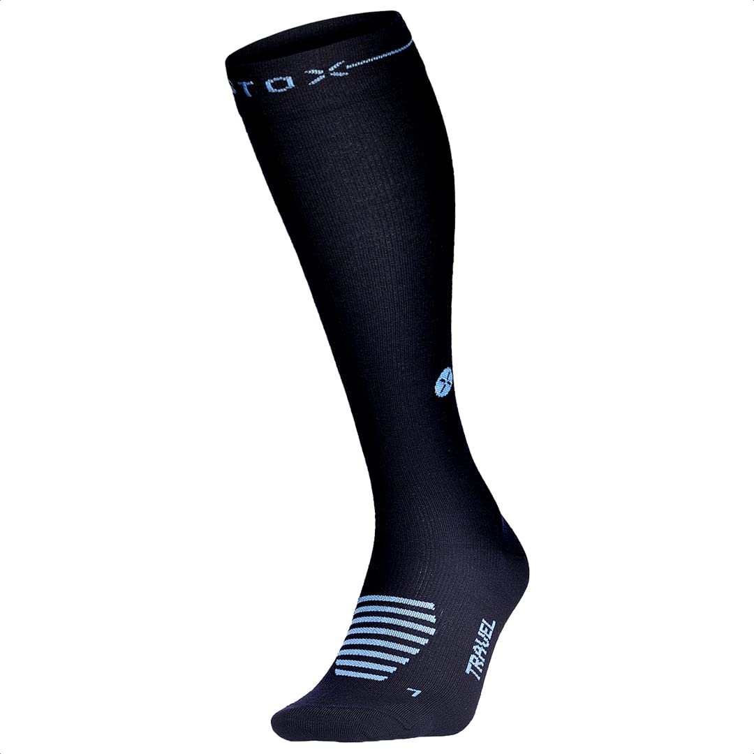 STOX Energy Socks Travel Kompressionsstrümpfe Damen, Merino Socken, Thrombosestrümpfe Flug Klasse 2, Compressions Socks Women, Reisestrümpfe, Medizinische Stützstrümpfe, Kompressionssocken Flugzeug