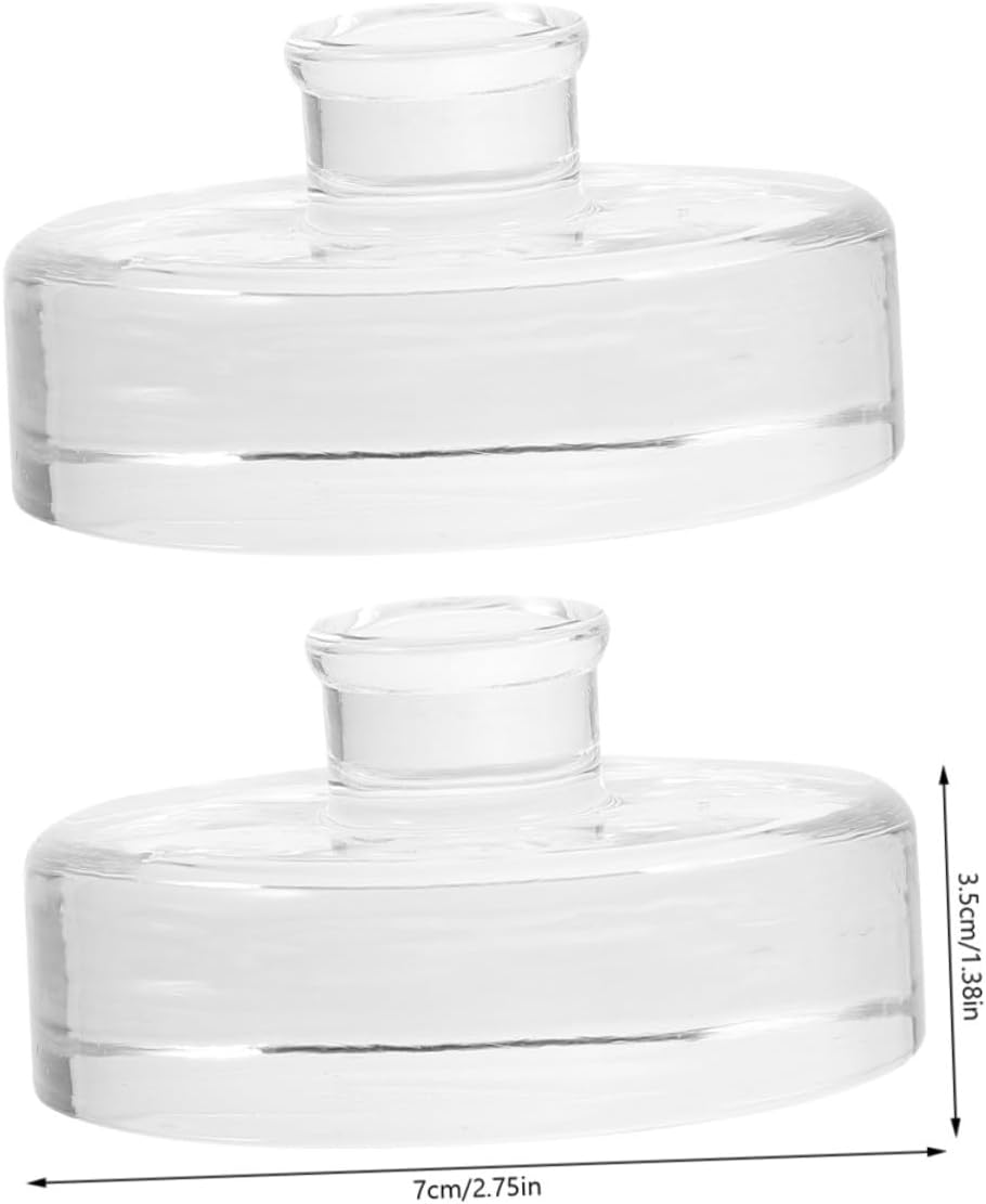 2pcs Wide Mouth Mason Jar Fermenting Weights with Handle, Glass Jar Weights for Fermentation and Canning, Suitable for Pickling and Airlock Fermenting
