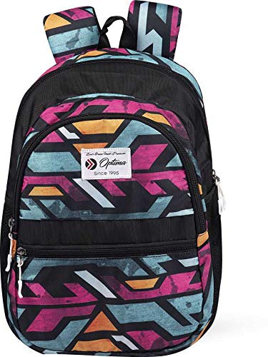 OPTIMA Polyester 13.5-inch Water Resistant kids Backpack (pink)