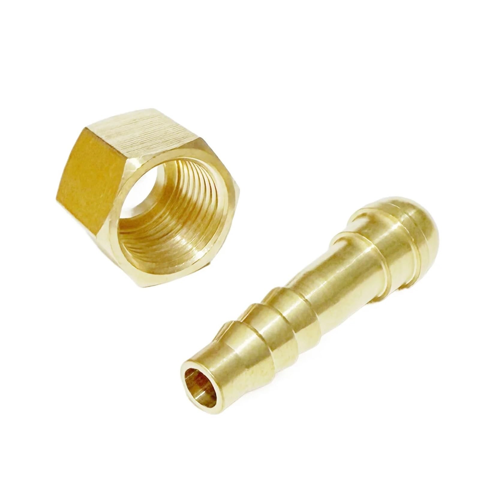 BIANMTSW 10mm Hose OD To M14x1.5 Metric Female Left Hand Thread Brass Pipe Fitting Union Connector
