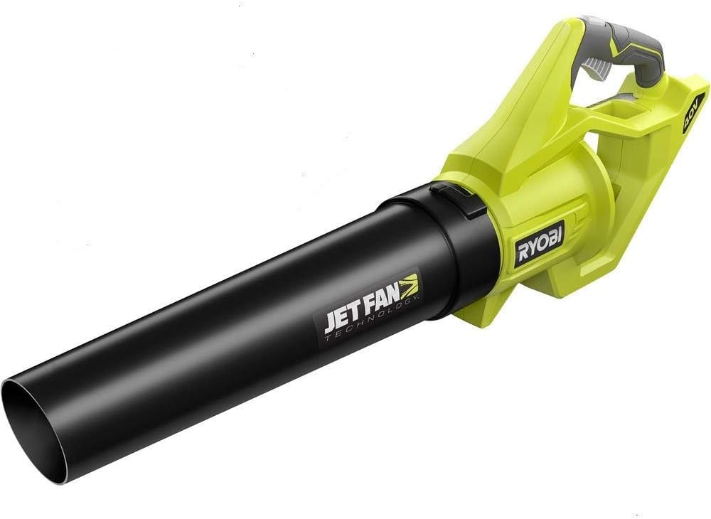 Ryobi 40-Volt Baretool Lithium-Ion Cordless Jet Fan Leaf Blower with Variable-Speed 110 MPH 500 CFM; 2019 Model RY40460 (Battery and Charger Not Included) (Renewed)