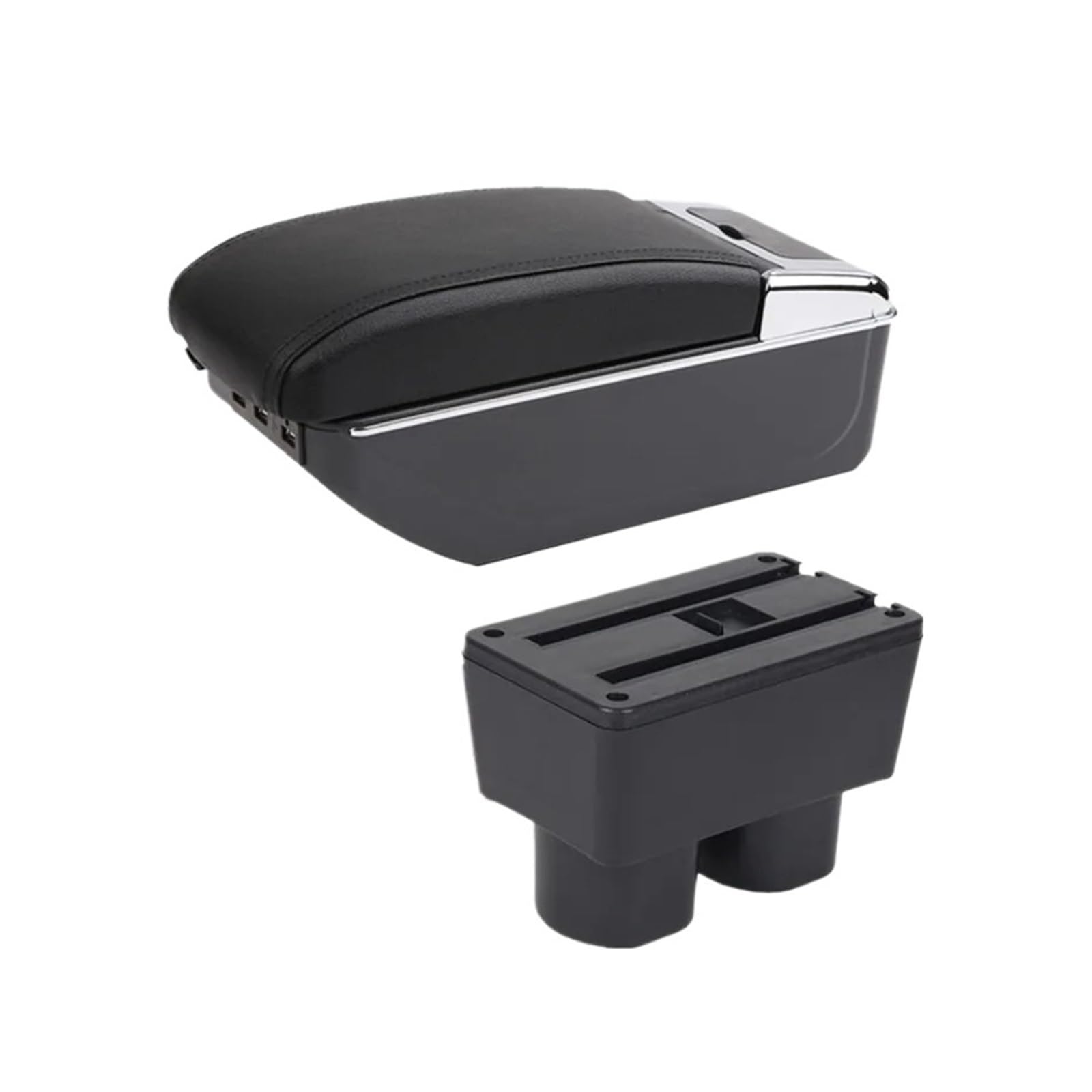 UMDJJU For Toyota For Avanza For Rush Car Armrest Box Storage Interior Dedicated Retrofit Accessories Car Centre Console Armrest Box(D black line 7USB)