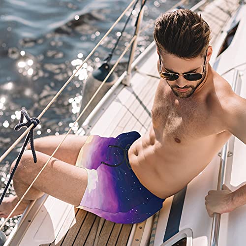 Short de bain pour homme violet résistant au chlore avec doublure en maille L - 2