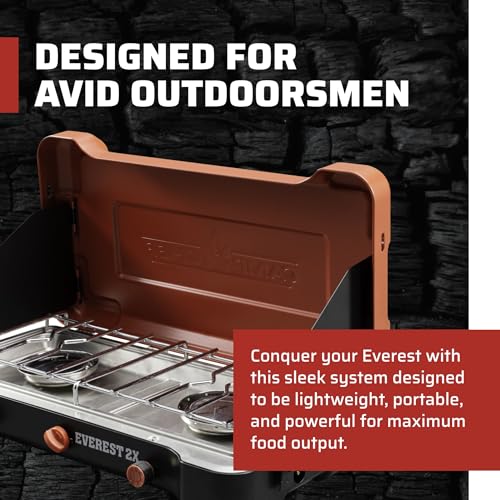 Camp-Chef-Mountain-Series-Everest-2X-High-Output-Two-Burner-Camp-Stove-Lid-Doubles-as-Windscreen-Portable-Cooking-Stove-For-Outdoor-Cooking-20000-BTU-Burners-215-Sq-In-Cooking-Area