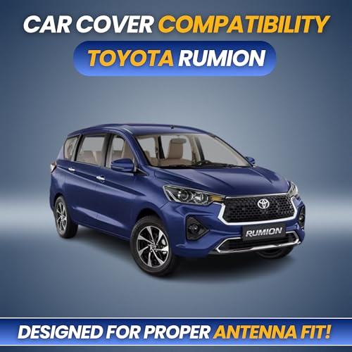 Image of Car Cover for Toyota Rumion 2023-2026 | 100% Waterproof Heavy-Duty 3-Layer Car Body Cover | All-Weather Rain, UV, Sun & Dust Protection | Custom Fit | Mirror & Antenna Pockets | Navy Blue