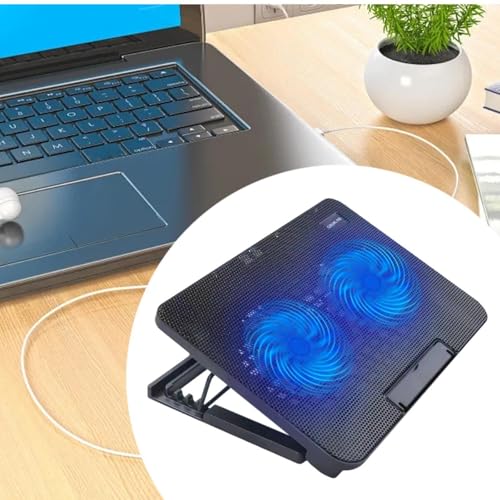 Base para Laptop con 2 Ventiladores y Puertos USB miniatura 4