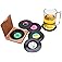 6 retro vinyl LP vinylplaten stijl onderzetter beker mat antislip geïsoleerde koffie dranken mat