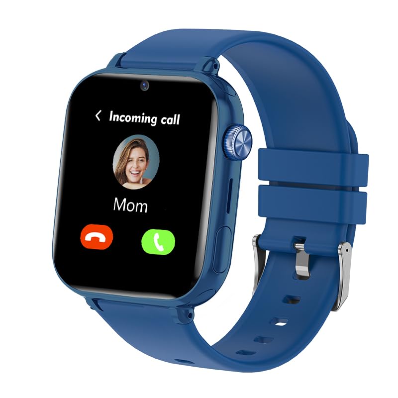Reloj Inteligente Niño 4G, Reloj GPS Niños Localizador y Llamadas SIM SOS Chat Videollamada Juego Despertador Impermeable Modo Clase, Smartwatch Niños con Tarjeta SIM Regalo Niña Niño