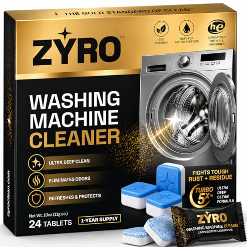 Washing Machine Cleaner Tablets | 24 Pack | Ultra Deep Clean | Eliminates Odors | Washer Cleaner...