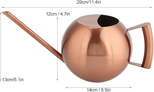 Miniatura 6 de Regadera de acero inoxidable de 33.8 fl oz, olla de riego con boquilla larga, herramienta de riego para plantas de jardín, herramienta de riego para