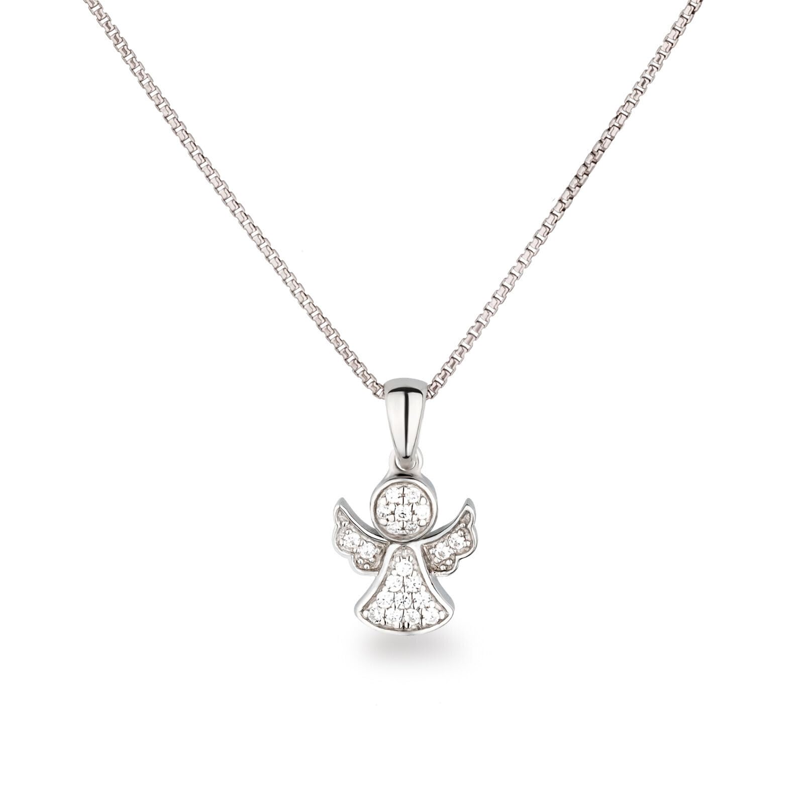 Schöner-SD Collana con ciondolo a forma di angelo custode, in argento 925, con catenina