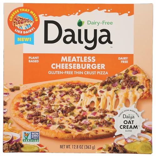 DAIYA Plant-Based Dairy-Free Meatless Cheeseburger Pizza, 12.8 OZ