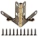 20pcs Hinge Hardware Accessories , 90Â°Angle Support Spring Hinge for Small Jewelry, Wine Case, Watch Box , Wooden Lid(Dark_Bronze)