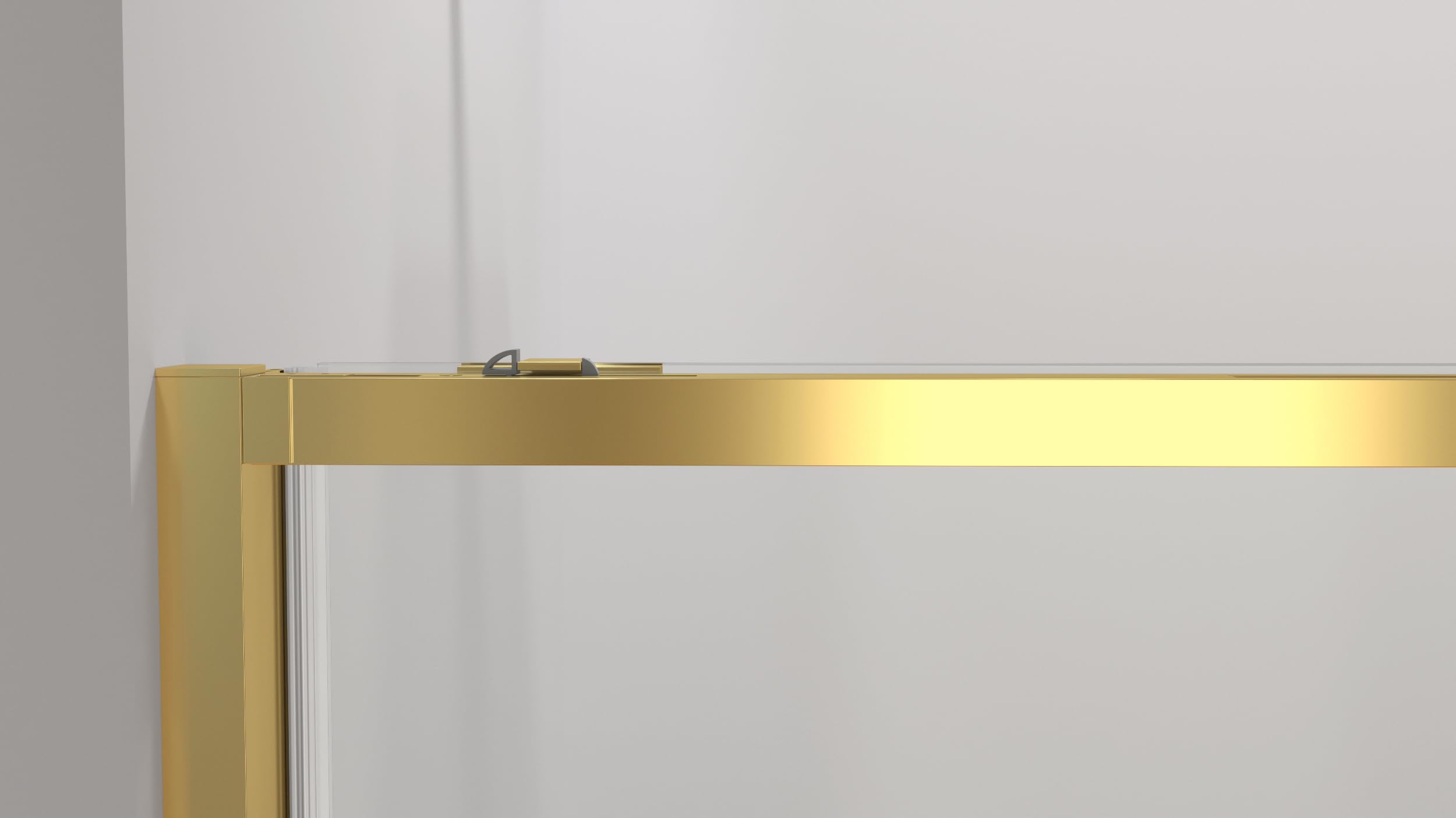 GME - Mampara Ducha Oro Dos Puertas 2 Fijas + 2 Correderas 140cm | Mampara de Cristal Reversible, Perfilería con Ancho Adaptable y 195cm de Altura | Vidrio con Grosor 6mm y Cierre Magnético