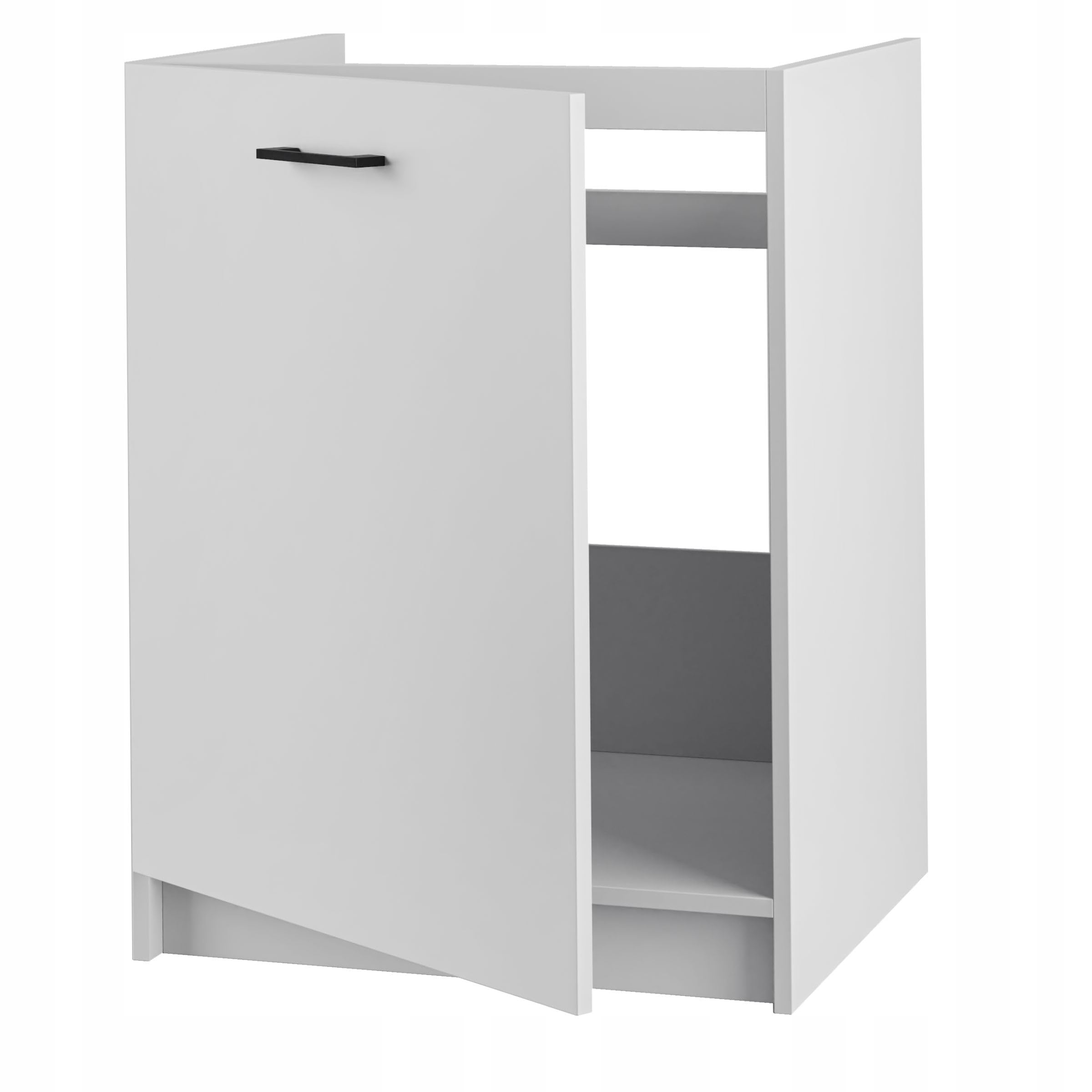 Spülenschrank für die Küche unter der Spüle mit Arbeitsplatte - 60 cm Breite - einfach zu montieren - mit Platz für Griffe - hohe Qualität -ideal für kleine Küchen (Weiß Matt)