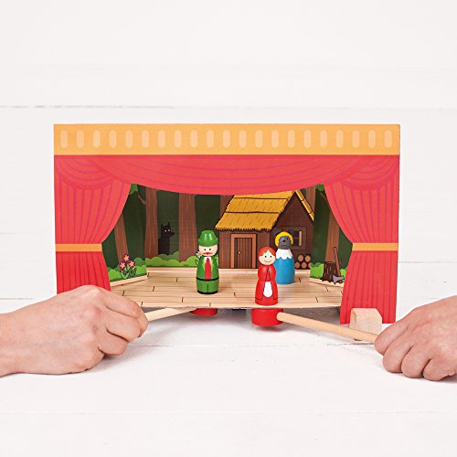 Bigjigs Toys BJ948 Magnetic Theatre, Wooden Toys, Puppet Theatres thumb #1