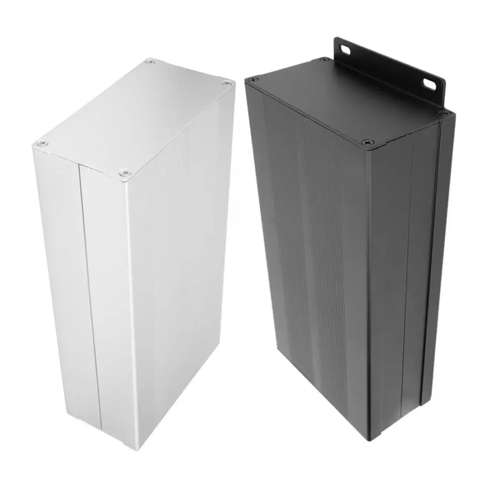 Aluminium-Anschlussdose, Abzweigdose, schwarzes Metallgehäuse, elektronisches Gehäuse, Leiterplatte, Projektinstrument, Verstärkergehäuse, 556 x 200 mm (sandschwarz)