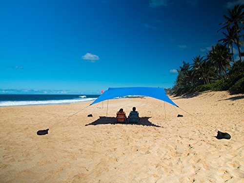 Neso Tents Grande Beach Tent, 2.1 m(7ft) Tall, 2.8m(9ft) x 2.8m(9ft), Reinforced Corners and Cooler Pocket(Periwinkle Blue)