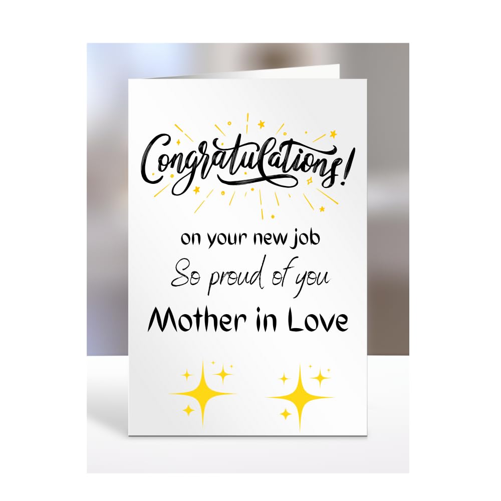 Congratulations on your new job card for Mother in Love, Gifts for Men or Women, Presents for Christmas, Greetings Card, Him, Her, Female, Male,A5-109_139 โ image 1
