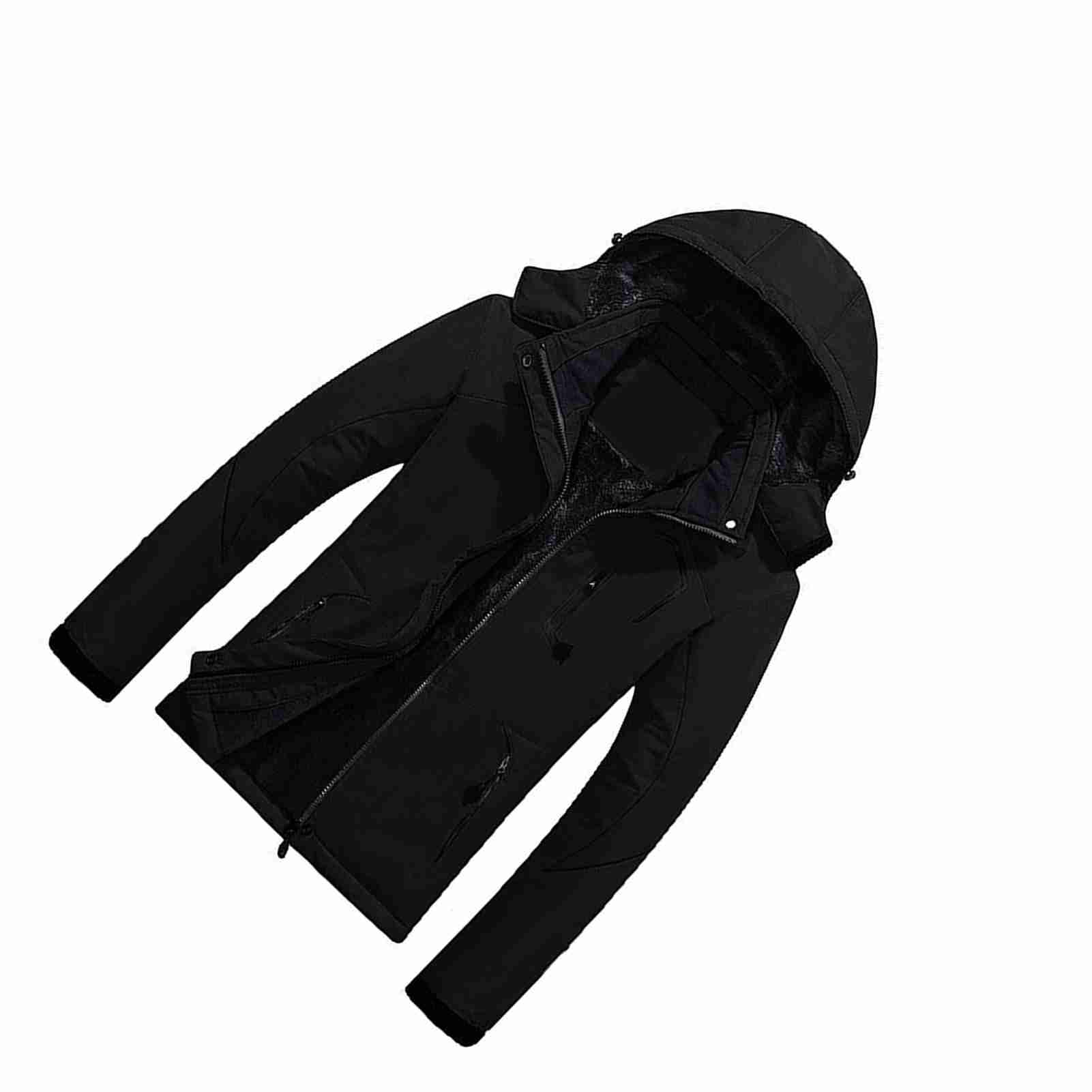 Veste de Montagne Coupe-vent pour Femme, Veste de Ski Chaude d'hiver avec Doublure Polaire pour Camping Randonnée Snowboard Cyclisme (2XL)