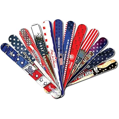 Christian Emery Board - Amazing Faith Woman (24-Pack) (Nails - Pray for America (24-Pack) - 150/150 Grit Colorful Nail File - Nail Spa Party Favors Supplies - Best Stocking Stuffers Gift for Girls Wo Cover