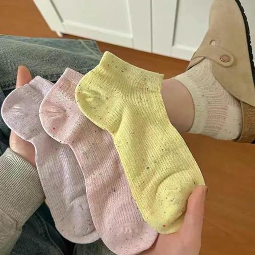 3 pairs - summer thin mesh breathable simple shallow boat socks4