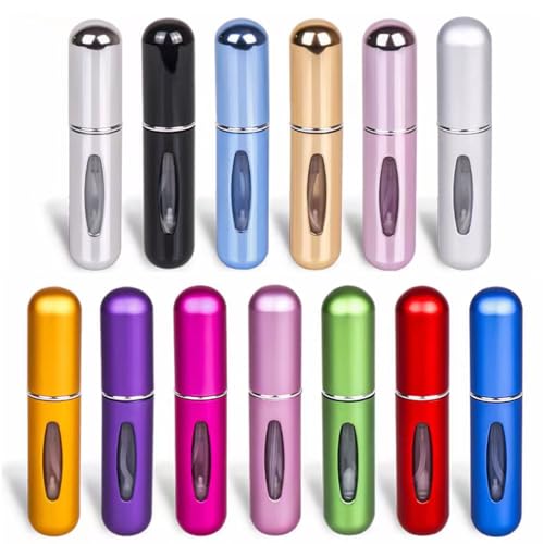 13pcs 5ml/0.2oz Refillable Cosmetic Spray Bottles ，5 Ml Portable Perfume Spray Bottle set, 5mL Spray Bottle Multi-Pack For Women Outdoor And Traveling