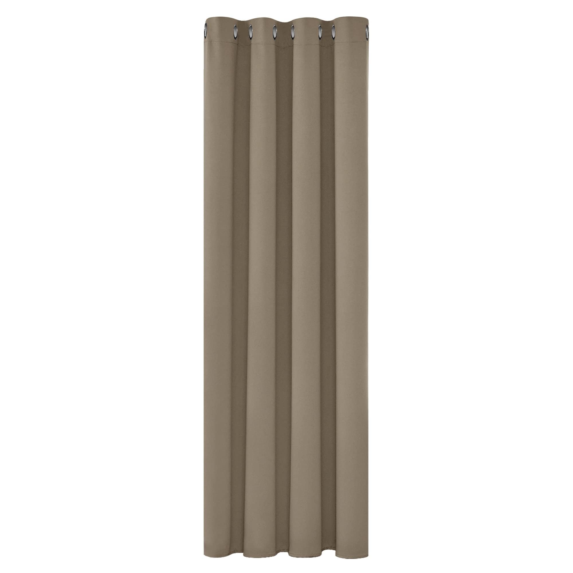 Deconovo Tende oscuranti isolanti termiche anti fredde, tende per soggiorno e camera da letto, design moderno con occhielli, 140 x 175 cm (larghezza x altezza), colore: tortora