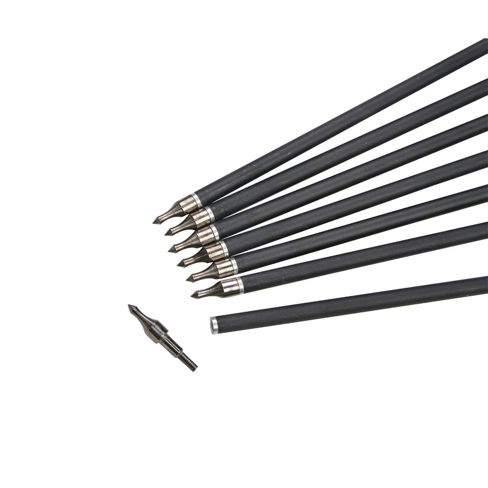 6 Flèches De Chasse En Carbone SP500 - 30 Pouces - Empennes Rouges - Pour Arcs Composites Et Classiques