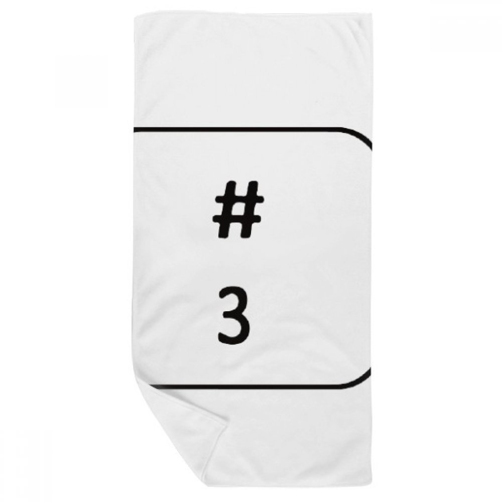 Serviette de toilette Clavier Symbole 3 absorbante et douce en textile multicolore 35x70
