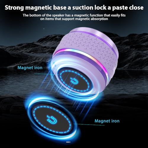 Image of Wireless Mini BT Bone Conduction Speaker, Portable Sound Box, Magnetic Adsorption, RGB Color Light, IP54 Waterproof, Creative Portable Speaker Mini Size Music Player for Home Outdoor Travel
