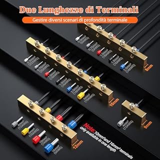 Pinza Crimpatrice per Capicorda 0,08-16mm², 1500 Pezzi Puntalini Elettrici, Crimpatrice Puntalini, Pinza Capicorda, Attrezzi Elettricista, Kit Elettricista Completo