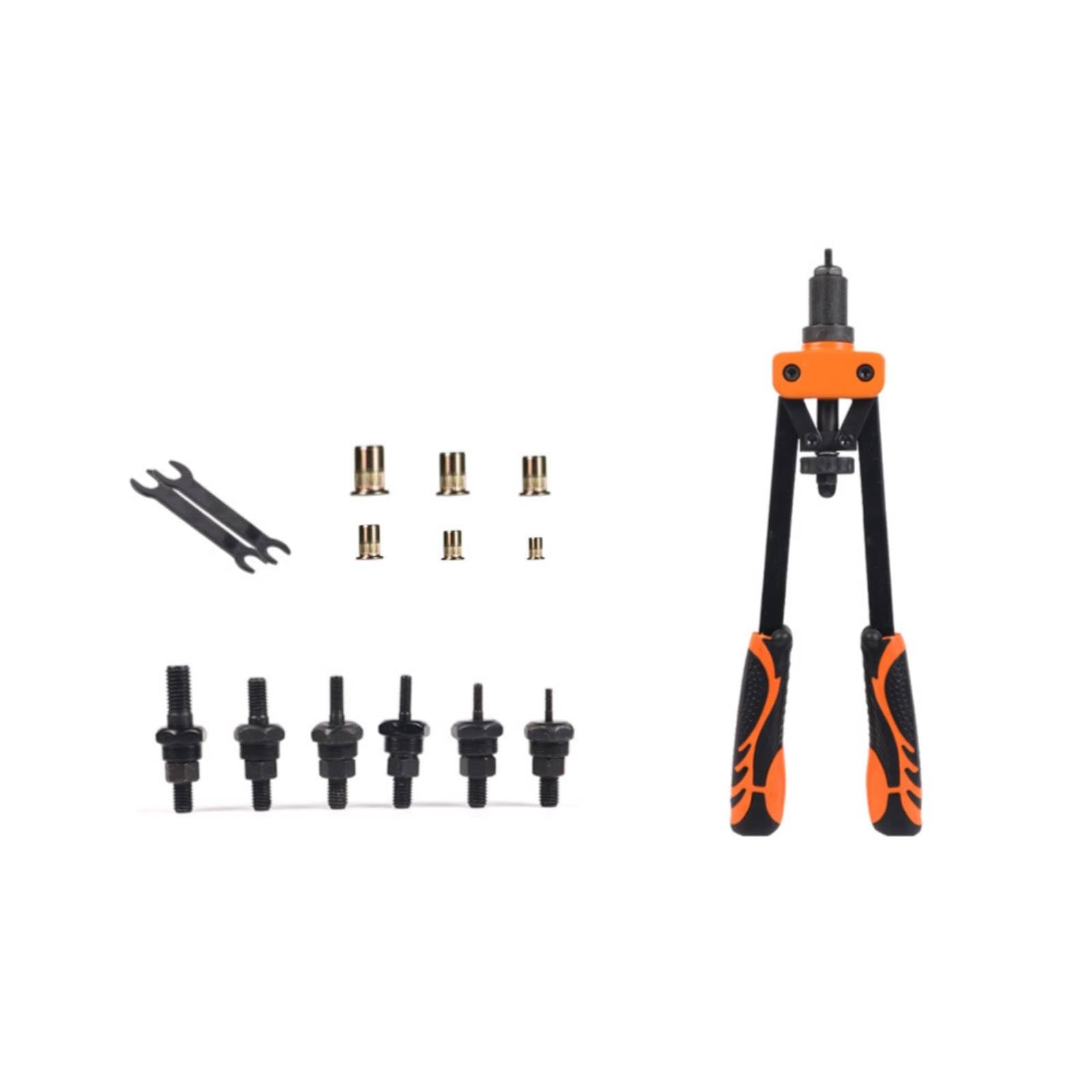 Gralara Rivettatrice Manuale Doppia Impugnatura Versatile Tirainserti con Valigetta Professionale Kit di Fissaggio per Installatori, Officina, 89150A