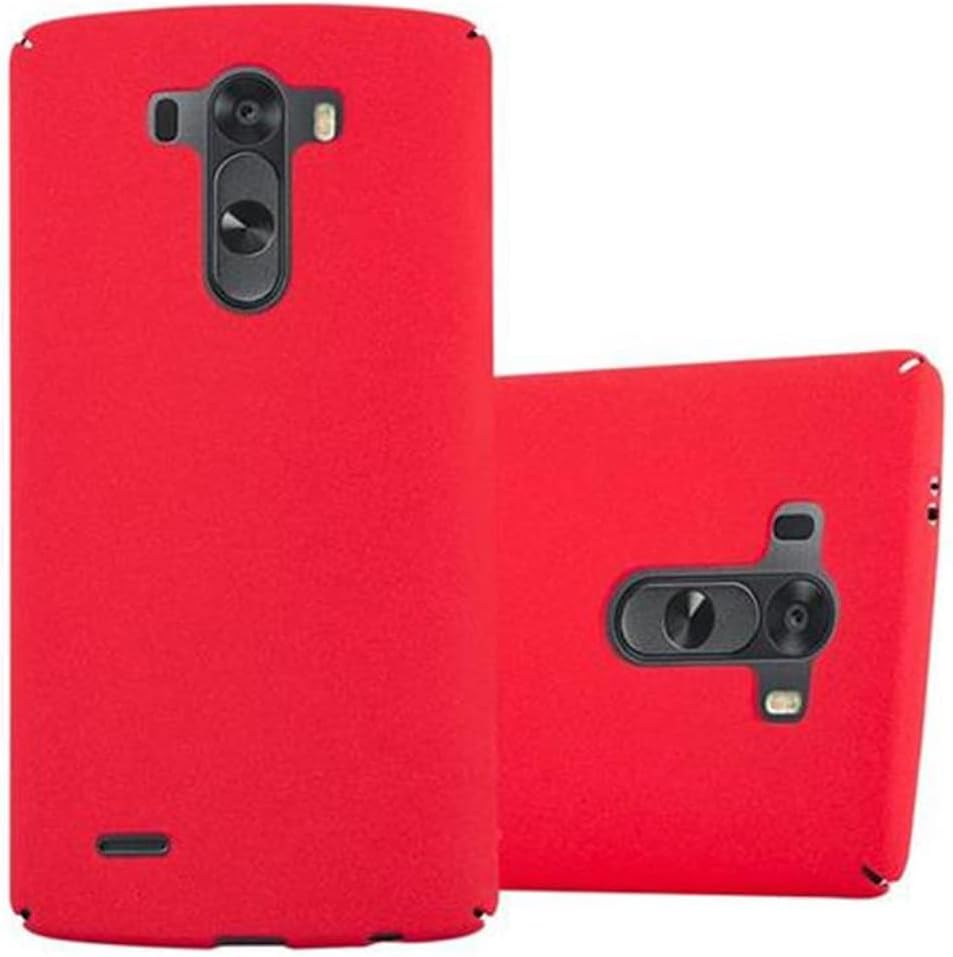 Case Compatible with LG G3 in Frosty RED - Shockproof and Scratch Resistent Plastic Hard Cover - Ultra Slim Protective Shell Bumper Back Skin