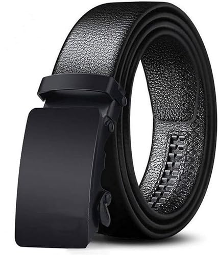 Image of NAPA HIDE Men's Auto Lock Vegan Leather Belt | Stylish Adjustable Buckle Belt for Formal & Casual Wear I Fits upto 40 Inches Waist size