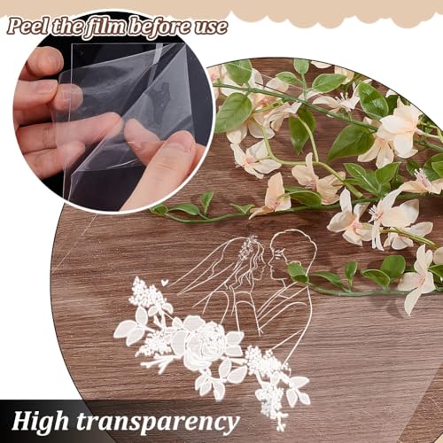 Image of AHANDMAKER 10 Sheets Clear PET Sheet 9.84 x 9.84 Inch Transparent 0.2mm Thin Plastic Sheets Thin Acrylic Panel for Crafts, Picture Frames, Painting, DIY Display