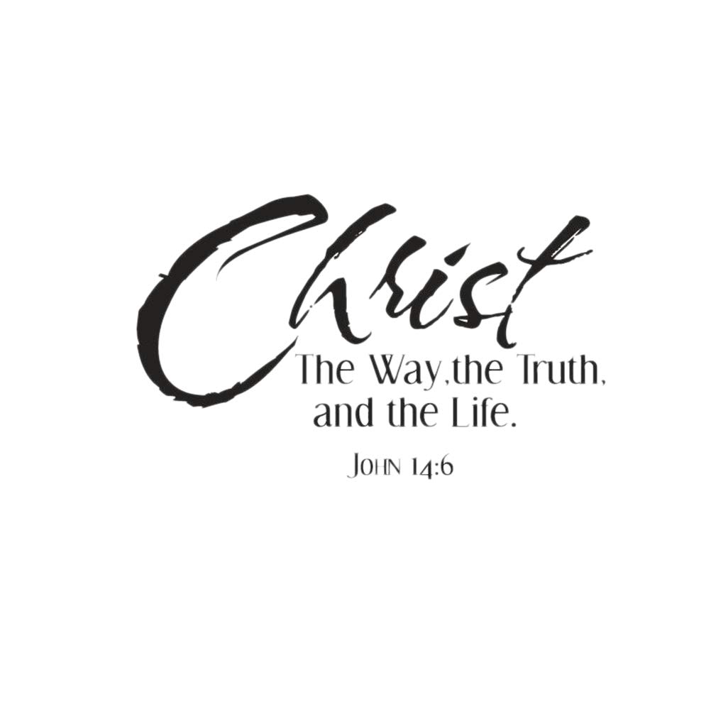 VORCOOL Christ the Way the Truth and the Life John 14:6 Wall Decal Christian Bible Scripture Sticker Art Mural Home Décor