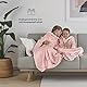 Blumtal Decke mit Ärmeln Kinder - OEKO-TEX zertifizierte Decke zum Anziehen Kinder - weiche Anziehdecke aus Microfaser - Ärmeldecke Kinder - Decke mit Ärmeln und Füßen - Decke mit Armen in Powder Pink
