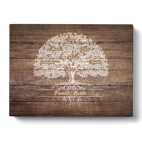 Photo personnalisée Arbre de Vie Bois pour sublimer le design de votre salon familial