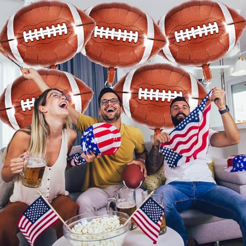 Image of 15 PCS Football Balloons,20 inch Rugby Balloon Football Birthday Party Decorations,Sports Themed Balloons Baby Shower Decorations