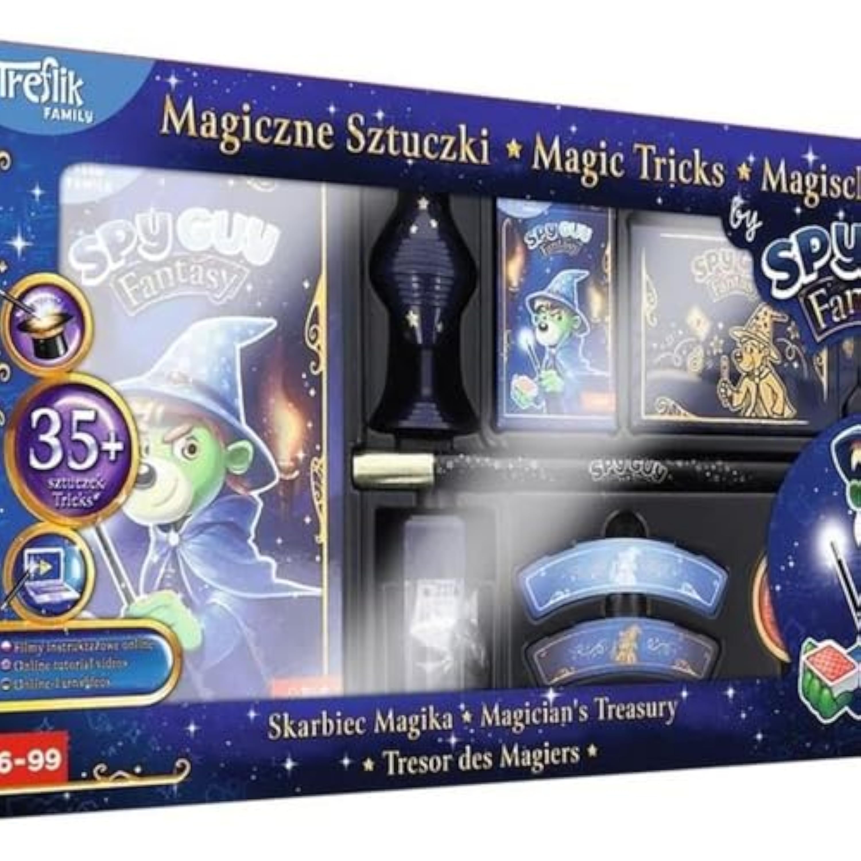 Trefl, Spy Guy Magic Tricks – Caja del Tesoro Mago, Kit ilusionista de Trucos de Magia, para niños a Partir de 6 años